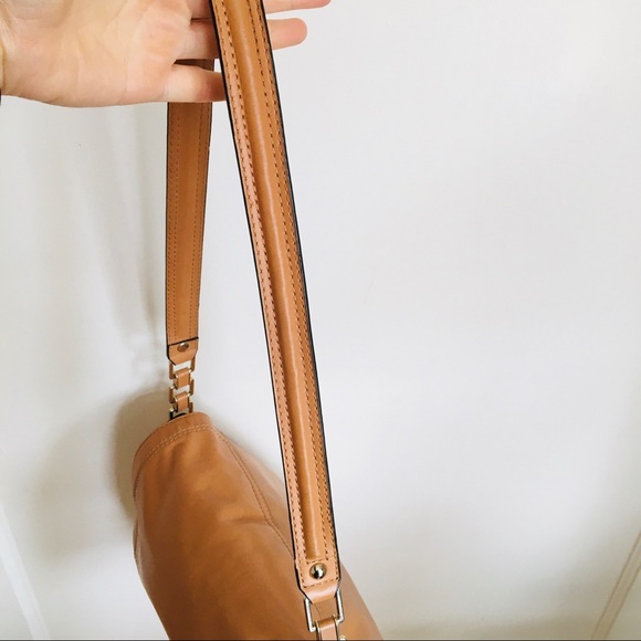 Reiss Tan Leather Chain Strap Shoulder Bag - Picture 10 of 14